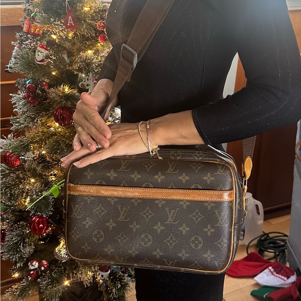 💥Louis Vuitton Leather Crossbody bag Vintage - Picture 3 of 11
